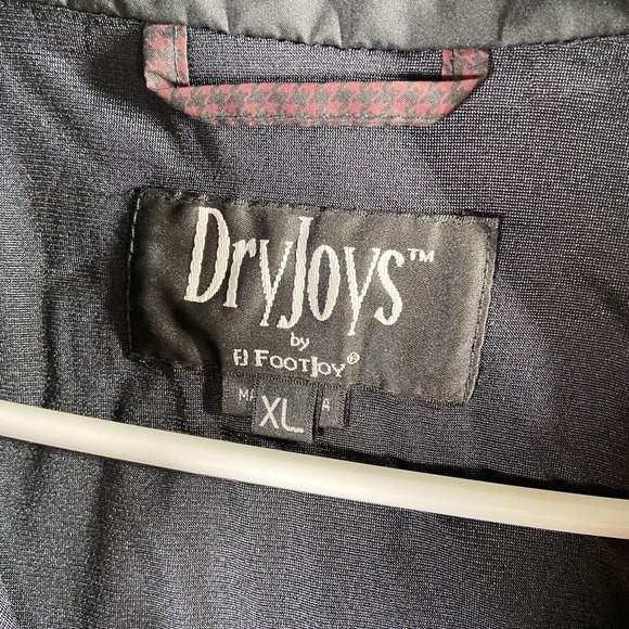 Footjoy Jacket men's XL Dryjoys 1/4 Zip Snap Houndstooth Red Golf Mock Neck Logo - Picture 6 of 16